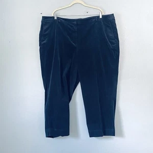 J. Jill Corduroy Pants Plus Size 28 Navy Blue Ankle Minimalist Classic Indie - Picture 1 of 8