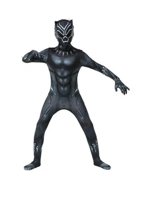 Child Costume Black Panther Superhero Cosplay Suit With Mask Carnival 5-6 Years - Image 1 of 4