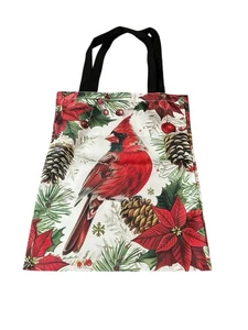 NUEVO Novedad Bolso de Hombro Navidad Cardenal Flor de Pascua 13.5x16 Pulgadas - Imagen 1 de 4