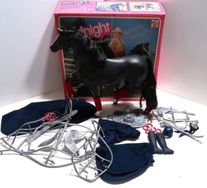 VTG MATTEL 1983 MIDNIGHT STALLION HORSE PONY DREAM COTTAGE BARBIE DOLL HOUSE LOT - Picture 1 of 15