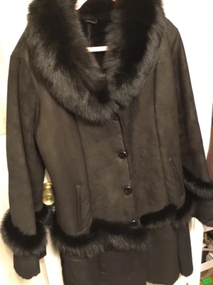 Abrigo de piel de zorro natural vintage Tibor para mujer talla XL Foto 1 de 4