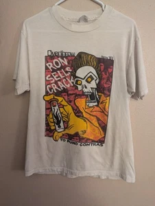 Vintage 80s Ronald Reagan President Contra Drugs T-Shirt Very Rare - Picture 1 of 7