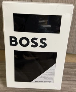 HUGO BOSS T-Shirt Mens Medium Black Crew Neck Chest Logo 100% Cotton BNIB - Picture 1 of 6