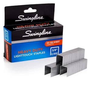 Heftklammern, Schwerlast, 5/8" Länge, 20-120 Blatt Kapazität, 100/Streifen, 2500/Box,... - Bild 1 von 4
