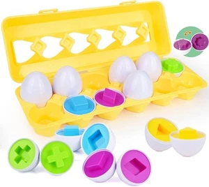 Matching Eggs - Color & Shape Recoginition Sorting Puzzle Toys for Toddlers... - Picture 1 of 7