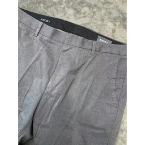 Bonobos Friday Mens Gray Dress Pants Size 35x28 Cotton Blend Career - Picture 1 of 8