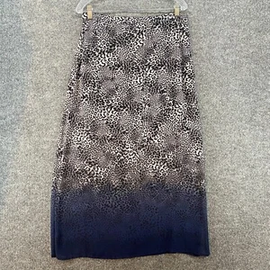 Vince Camuto Skirt Womens 8 Leopard Print Straight Slit Midi Ladies Y2K 90s - Picture 1 of 12