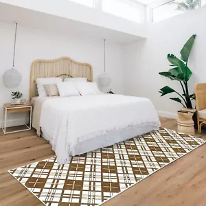 Bathmat Checkered Kitchen Mat Buffalo Plaid Rug 2x6Ft Checkered Bathroom Rug ... - Picture 1 of 9