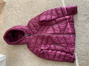 XS Purple Bernardo Neo Active Double Up EcoPlume Insulated Hooded Puffer Jacket - Picture 1 of 7