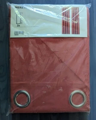 Шторы комнатные затемняющие IKEA MERETE 57x98 дюймов лососевый красный 1 пара 804.436.83 НОВЫЕ - Изображение 1 из 4