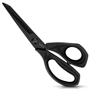 10' Black Tailor Scissors Heavy Duty Titanium Fabric Plated Leather Craft Sewing - Picture 1 of 7