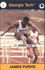 1991 Georgia Tech Collegiate Collection Multi-Sport Card #145 James Purvis Track