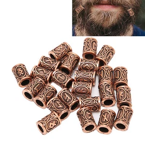 24pcs Spiral Hair Beads Vintage Clips Rings Tube Accessories Dreadlock Viking - Picture 1 of 12