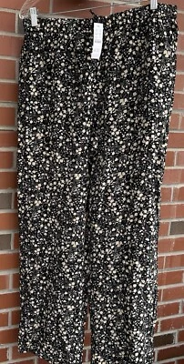 Pantalones florales de seda de pierna ancha J Crew para mujer talla 14 nuevos con etiquetas Foto 1 de 4