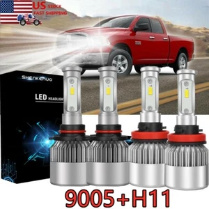 For 2013 2014 2015 Ram 1500 2500 3500 Headlight LED High Low Beam H11 9005 XG - Picture 1 of 12