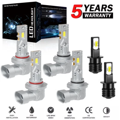 For Chrysler 300M 1999-2004 6000K LED Headlight + Fog Lights Bulbs Combo Kit 6pc - Image 1 of 4
