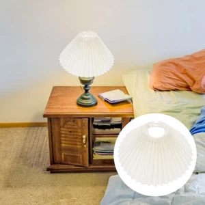 Gefalteter Lampenschirm Weiß Plissee Beige Plissierte Lampenschirme - Bild 1 von 12