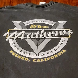 Vintage Harley Davidson Tee 3XL 2003 Fresno California Hanes Beefy Tees Rare - Picture 1 of 13