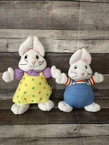 JUEGO DE PELUCHE MAX AND RUBY JUGUETES PELUCHE ANIMAL CESTA DE PASCUA CONEJOS GUC - Imagen 1 de 8