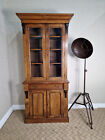 An Antique Victorian Walnut Bookcase Cabinet ~Delivery Available~