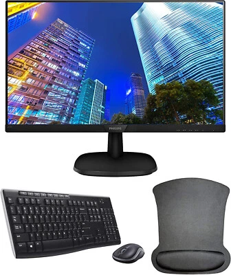 Philips 273V7QJAB 27" 1920x1080 FHD IPS WLED With Wireless Keyboard, Mouse & Pad - Image 1 of 4