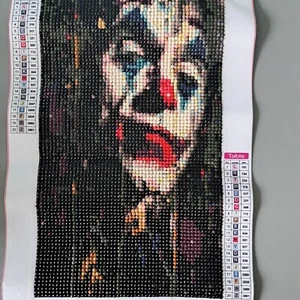 Completed Diamond Painting Art Picture Clown Horror Gothic Wall Joker Halloween - Picture 1 of 6