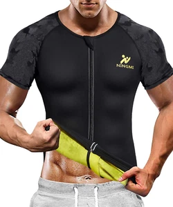 Sauna Suit for Men Hot Sweat Suit Sauna Shirt Sweat Body Shaper Workout Neoprene - Picture 1 of 12