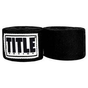 Title Boxing Traditional Weave Handwraps-Black - Picture 1 of 1
