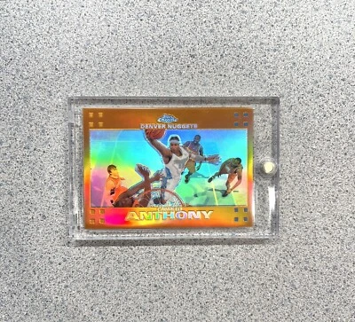Carmelo Anthony 2007-2008 Topps Chrome Orange Refractor /199 #15 Nuggets RARE - Image 1 of 2