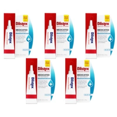 Paquete de 5 ungüentos medicados Blistex tubo de 0,35 onzas Foto 1 de 4
