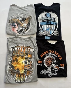 Lot Of 4 Myrtle Beach Tee Men's Size XL/2Xl Myrtle Beach SC Bike Week 1 W/Tags - Picture 1 of 18