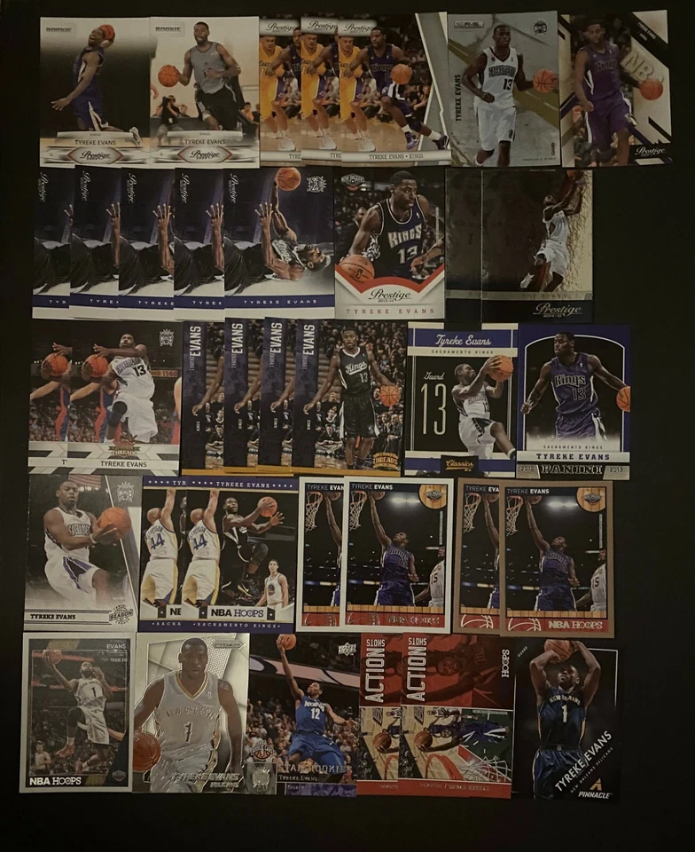 LOT OF 36 Tyreke Evans Cards Kings Pelicans Upper Deck Rookie RC Panini Insert Foto 1 de 1