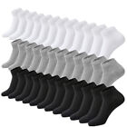 3-12 Pairs Mens Plain Solid Cotton Sports Ankle Athletic Socks Low Cut Size 9-13