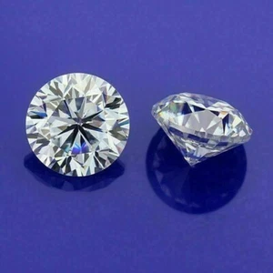1.50 Ct Certified Round CVD Diamond Pair H Color VS1 Engagement RingStone - Picture 1 of 4