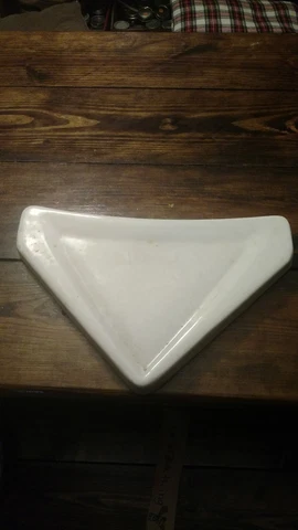 Vintage Corner Toilet Tank Lid from I think eljer not sure needs cleaning Cover