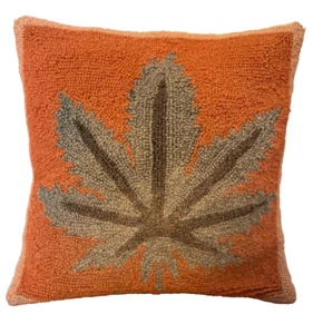 Mary Jane Hook Throw Pillow Marijuana Weed Leaf Peking Handicraft 30JBL10C16SQ - Picture 1 of 8