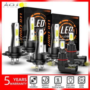 For Jaguar XJ8 1998-2003 Combo 6x LED Headlight High/Low + Fog Lights Bulbs Kit - Picture 1 of 20