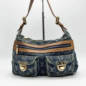 LOUIS VUITTON Monogram Denim Baggy PM Sholder Bag Blau M95049 Gebraucht Damen - Bild 1 von 20