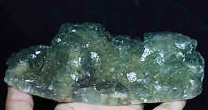 640g Natural beauty rare translucent green cube fluorite mineral specimen/China - Picture 1 of 12