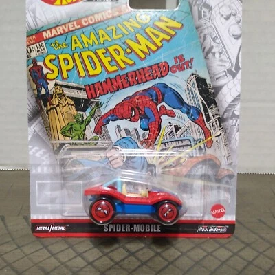 Hot Wheels 2022 1:64 entretenimiento retro Marvel Spider-Man Spider-Mobile vehículo Foto 1 de 4
