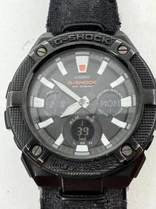 CASIO G-Shock GST-S130BC-1A Tough Solar Black Analog Digital Canvas 200M Watch - Picture 1 of 10