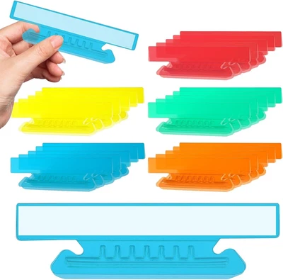 50 Pieces 4 Inch Hanging File Folder Tabs and Inserts Large Clear Plastic Hangin