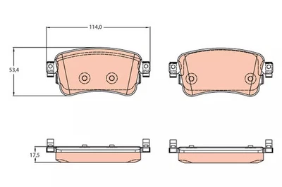 Jeu de plaquettes de frein arrière TRW GDB2166 PEUGEOT EXPERT 2.0 BlueHDi 120 - Photo 1/4