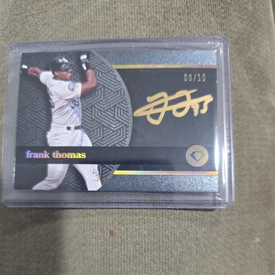 2024 Diamond Icons Frank Thomas tinta policromada negra automática/10 BPA-FT White Sox Foto 1 de 2