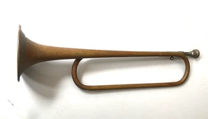 Vintage HP (High Pitch) Brass Bugle Instrument 20" Sold by Boosey & Hawkes - Picture 1 of 14