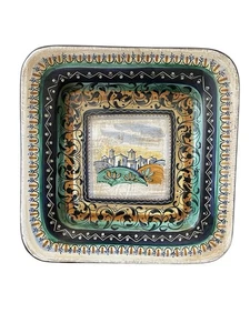 Italian Ceramic Large Platter SACA CASTELLI Italy Decorative 13.5" - Picture 1 of 9