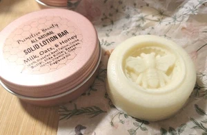 Primitive Beauty natürliche feste Lotion Bar * Milch, Hafer & Honig * 2,5 x 1 Zoll, 1,5 Oz - Bild 1 von 6