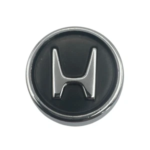 Honda Wheel Center Hub Cap Black & Chrome Metal 2.25" Diameter OEM - Picture 1 of 4