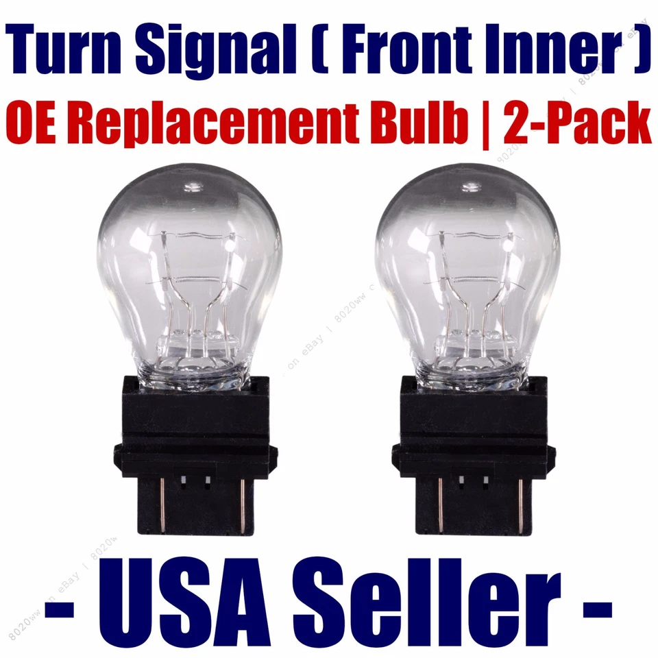 Bombilla de señal de giro interior delantera 2pk se adapta a vehículos Volkswagen listados 3457K/3357K Foto 1 de 1