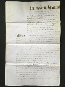 1861 CRICKET MEMORANDUM OF AGREEMENT LED TO THE 1ST ENGLAND VISIT TO AUSTRALIA - Picture 1 of 24